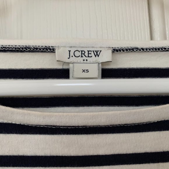 J CREW navy/white stripe long sleeve t-shirt, size XS - Picture 2 of 5